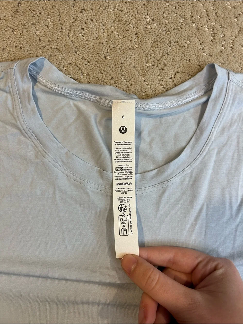 NWT Lululemon Modal Relaxed Fit Lounge Long Sleeve STRH Size 6